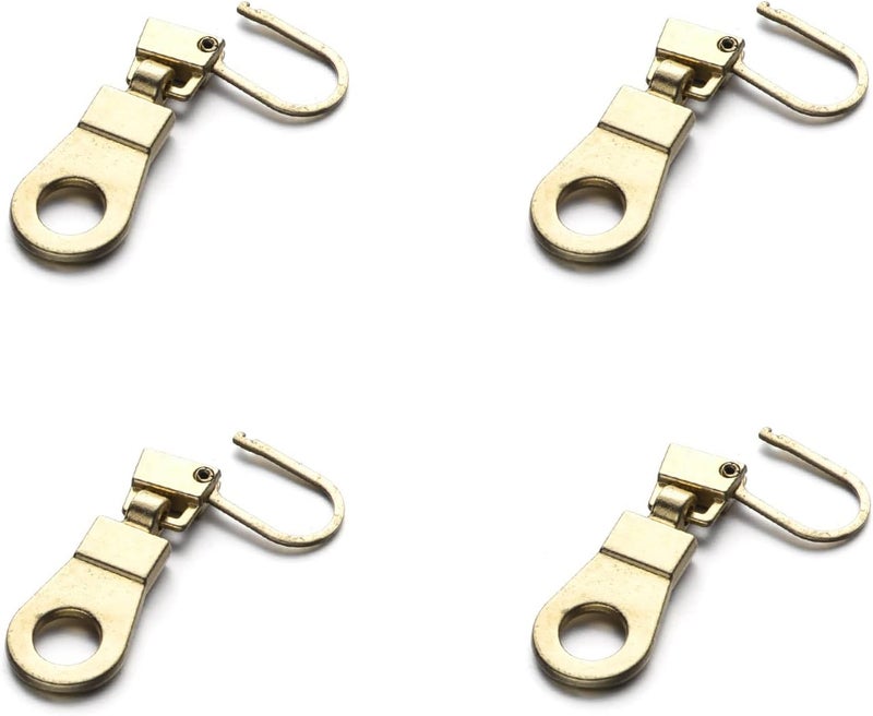 Mizeer Zipper Pull Replacement for Small Holes Zipper, Detachable Zipper Tab Repair for Clothing Jackets Boots Purse 4 Pieces Gold - Image 5